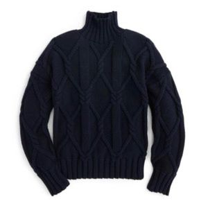 J CREW BLUE CHUNKY KNIT SWEATER